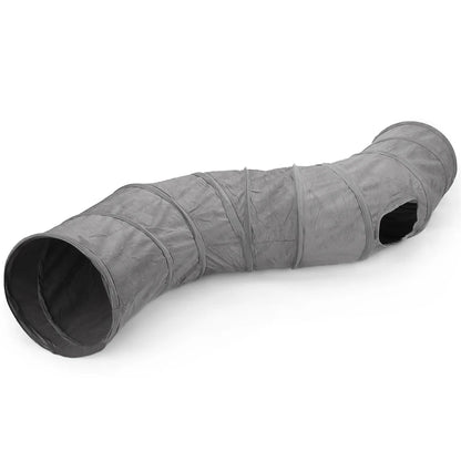 The Happy Tail Co™ Adventure Foldable Cat Tunnel - 3-Hole Interactive Play Tube for Indoor Cats & Kittens