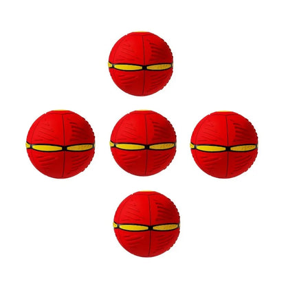 The Happy Tail Co™ 2-in-1 Flying Saucer Ball - Interactive Magic Disc Toy for Outdoor Dog Games