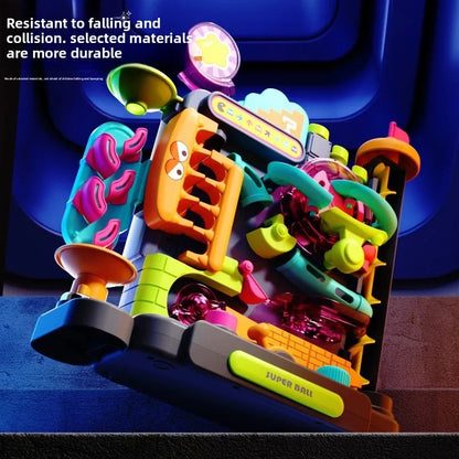 The Happy Tail Co™ Interactive Brain Booster Maze - Multilayer Track Ball Adventure for Cats & Smart Pets