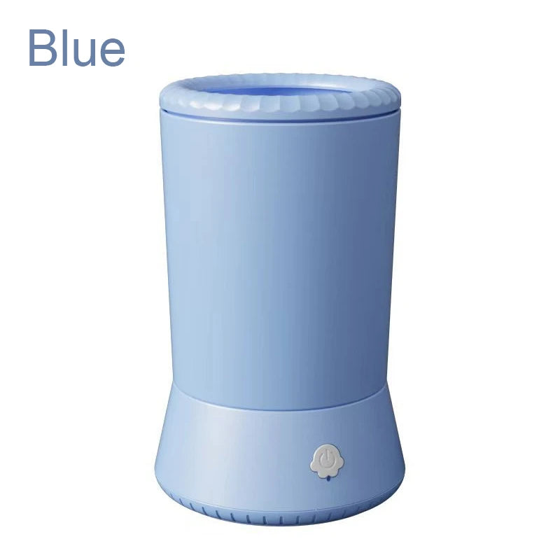 The Happy Tail Co Automatic Pet Paw Washer - USB Rechargeable Electric Dog Paw Cleaner with Soft Silicone Brushes