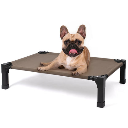 The Happy Tail Co™ Elevated Cooling Pet Bed - Breathable Mesh & Portable Outdoor Dog Cot