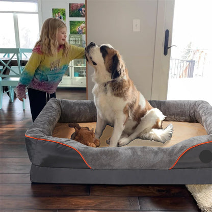 The Happy Tail Co™ Orthopedic Memory Foam Pet Sofa - Waterproof & Breathable Comfort