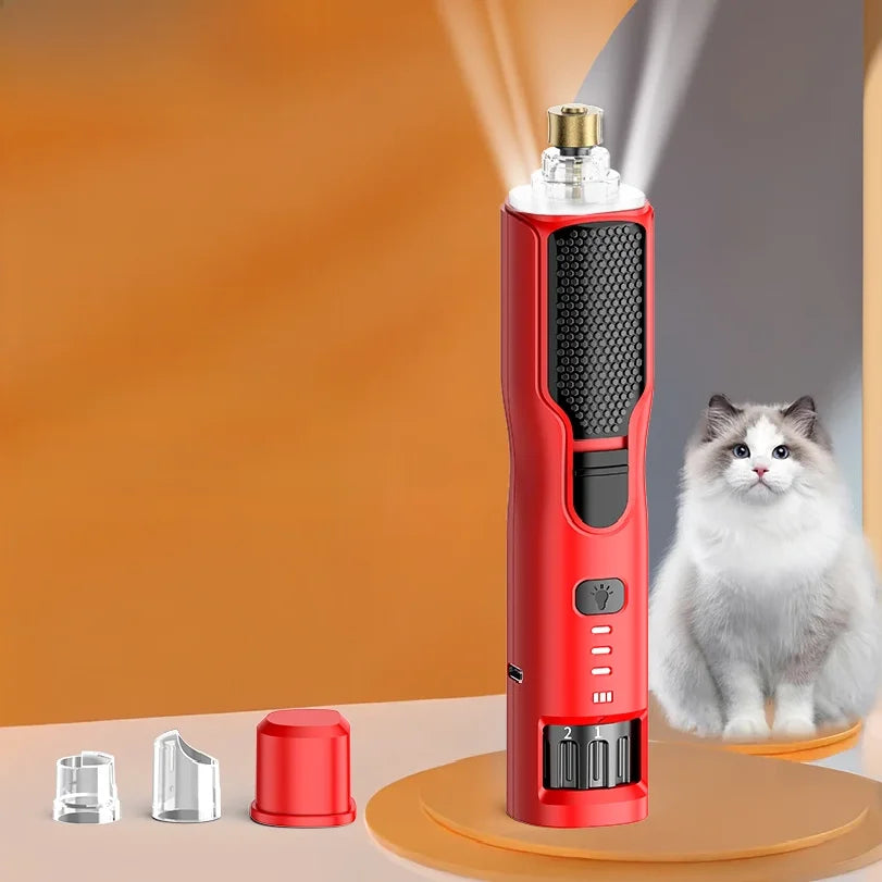 The Happy Tail Co Advanced 7-Speed Electric Pet Nail Grinder - Professional Rechargeable Trimmer with LED Light