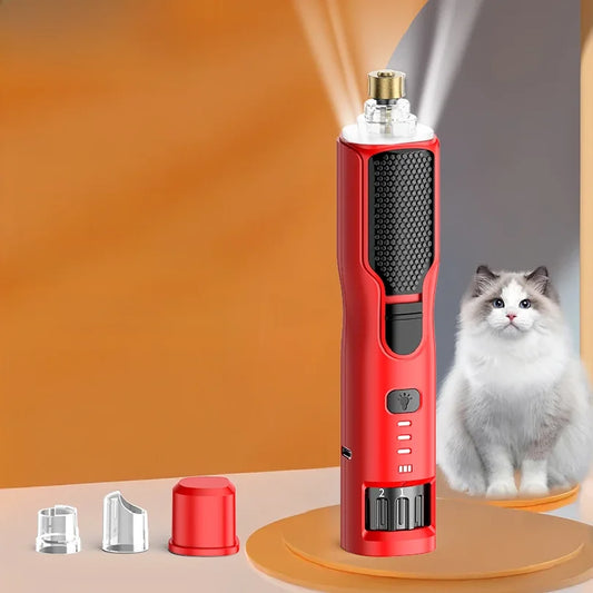 The Happy Tail Co Advanced 7-Speed Electric Pet Nail Grinder - Professional Rechargeable Trimmer with LED Light