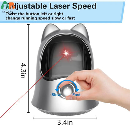 The Happy Tail Co™ Smart Interactive Automatic Laser Cat Toy - 360° Rotating Laser Pointer for Indoor Cats & Kittens