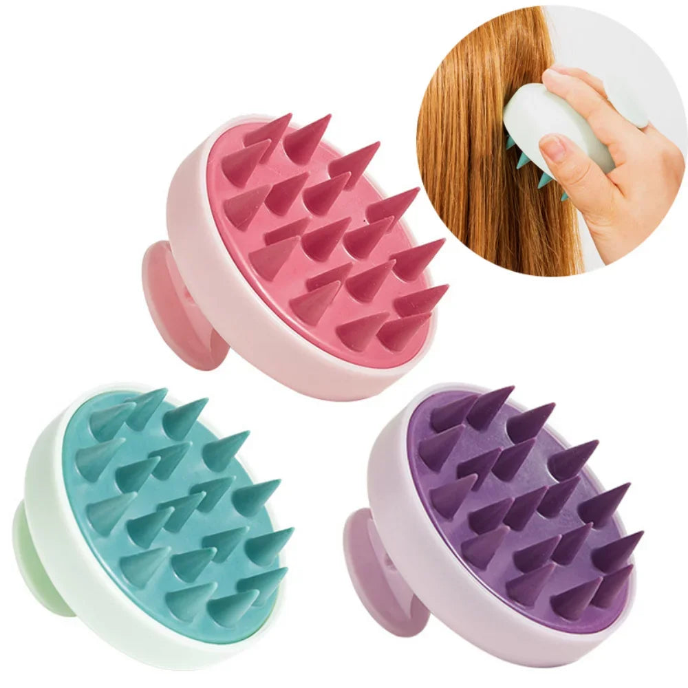 The Happy Tail Co 2Pcs Premium Silicone Bath Brush Set - Soft Body Scrubber with Long Handle for Deep Cleansing & Massage
