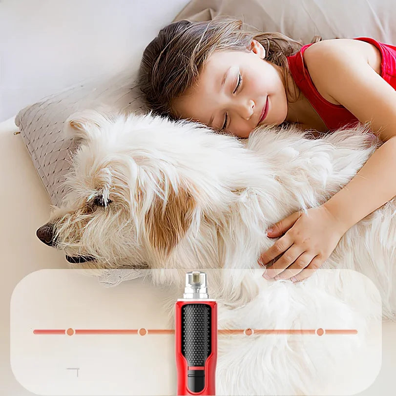 The Happy Tail Co Advanced 7-Speed Electric Pet Nail Grinder - Professional Rechargeable Trimmer with LED Light