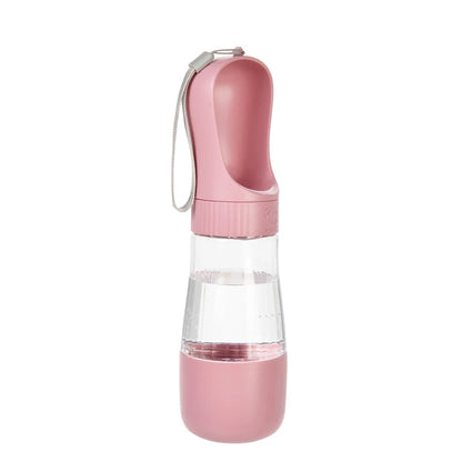 The Happy Tail Co™ Portable 2-in-1 Pet Water Bottle & Food Container - Leak-Proof Travel Dispenser for Dogs & Cats