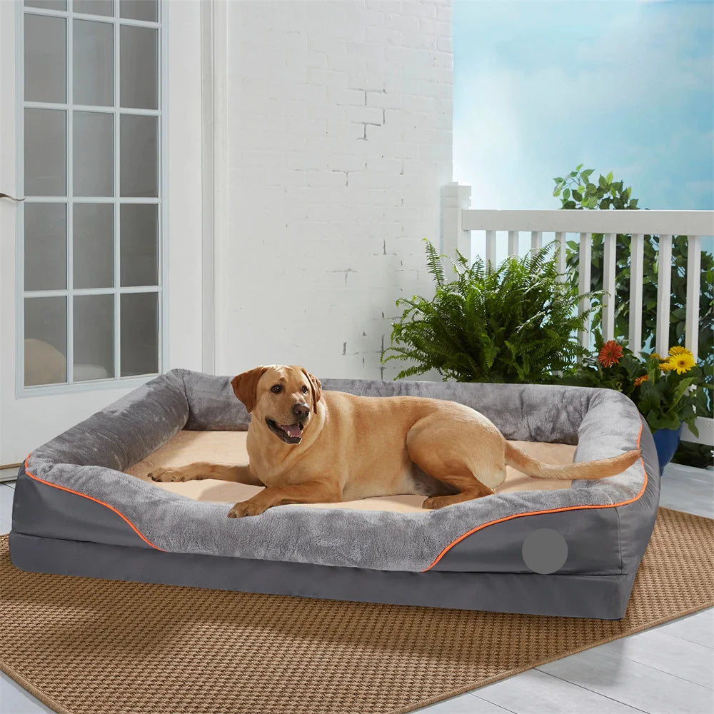 The Happy Tail Co™ Orthopedic Memory Foam Pet Sofa - Waterproof & Breathable Comfort