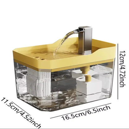 The Happy Tail Co™ Smart Silent Pet Water Fountain - 1.5L Auto Filter Drinking Dispenser for Cats & Dogs
