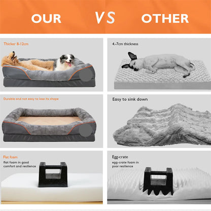 The Happy Tail Co™ Orthopedic Memory Foam Pet Sofa - Waterproof & Breathable Comfort