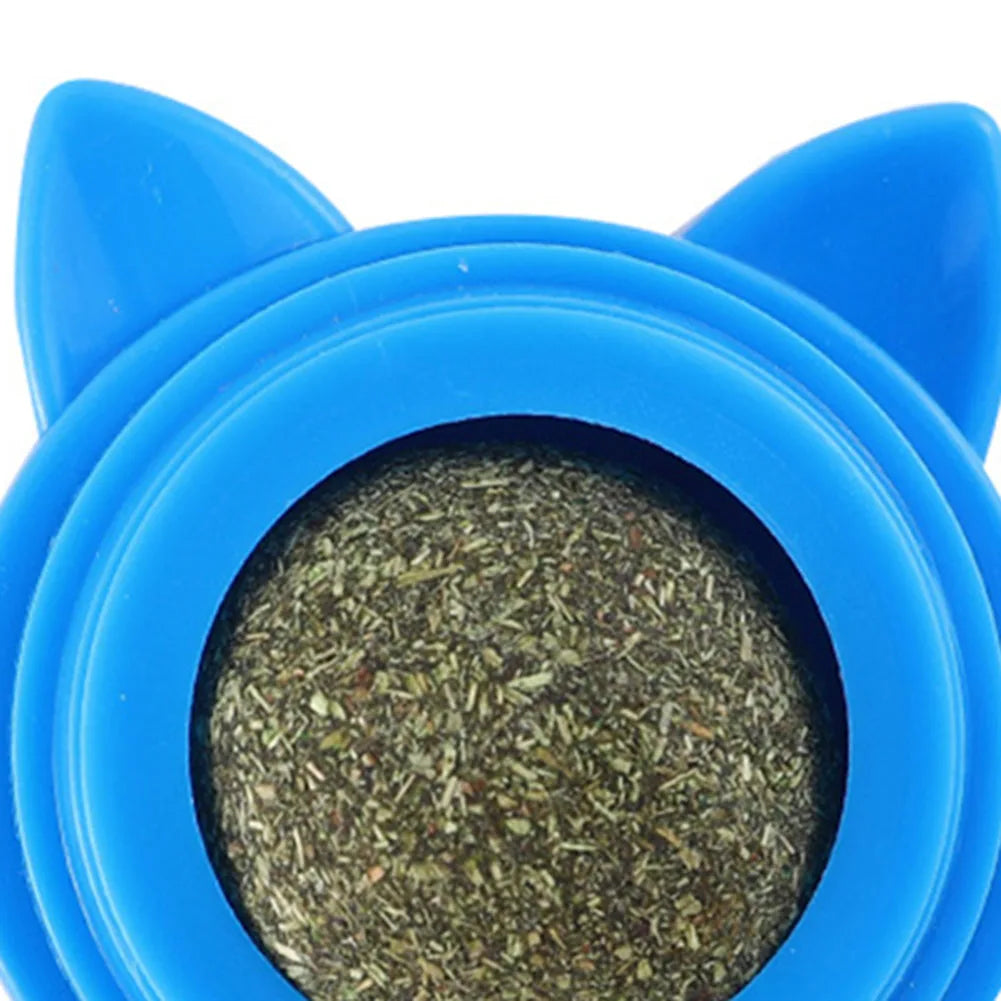 The Happy Tail Co.™ 3-Piece Rotatable Catnip Wall Balls - Natural Licking Snacks for Dental Cleaning & Anxiety Relief