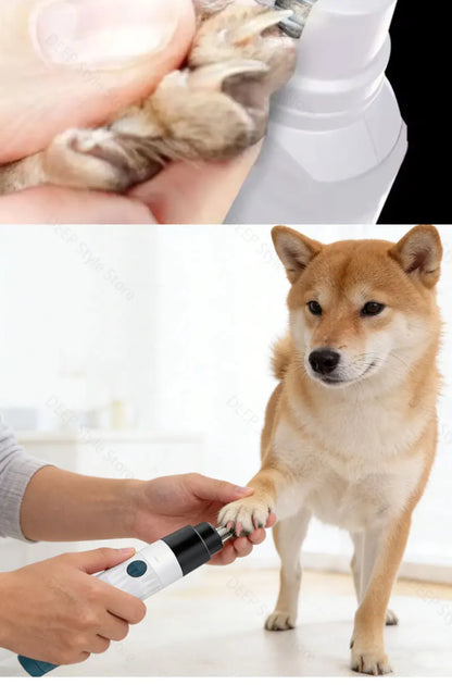 The Happy Tail Co™ Professional LED Pet Nail Grinder - Safe & Quiet Electric Trimmer for Dogs & Cats