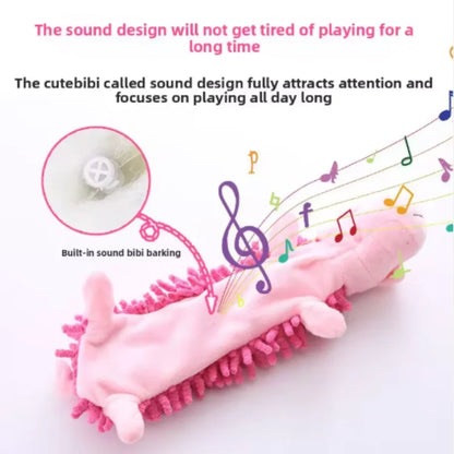 The Happy Tail Co.™ Ultra-Soft Animal Squeaky Chew Toy - Gentle Dental Cleaning Plush for Puppies & Small Breeds