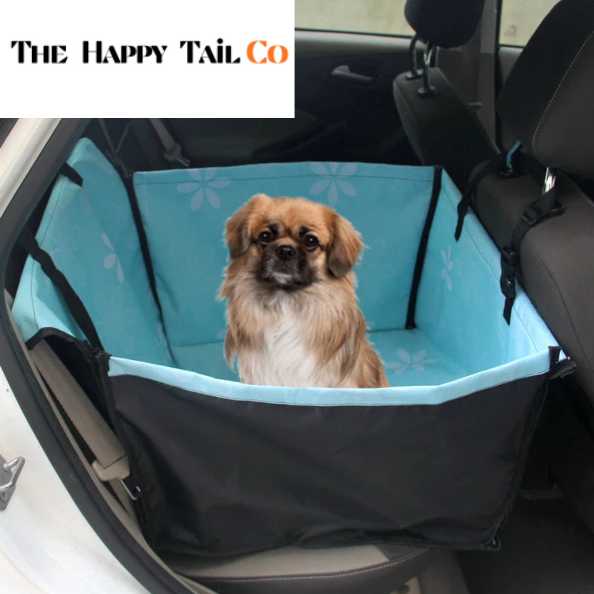 The Happy Tail Co™ Heavy-Duty Waterproof Car Seat Cover - Scratch-Proof Pet Hammock & Back Seat Protector