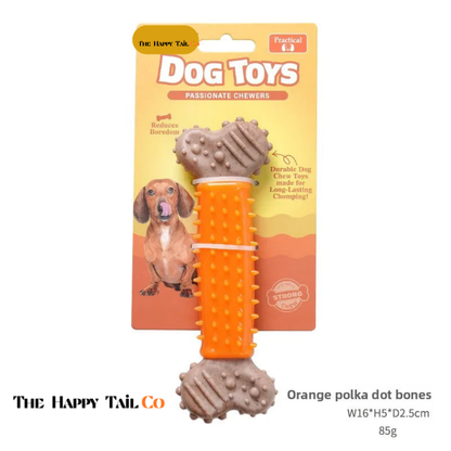 The Happy Tail Co.™ Indestructible Bone-Shaped Dog Chew Toy - Durable TPR Molar Stick