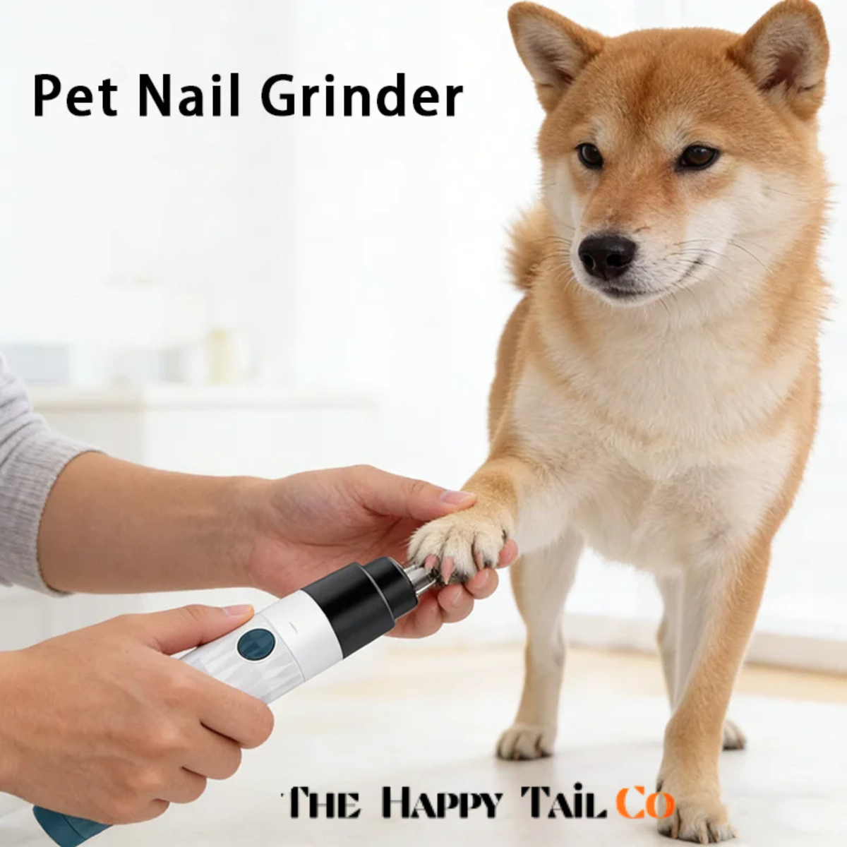 The Happy Tail Co™ Professional LED Pet Nail Grinder - Safe & Quiet Electric Trimmer for Dogs & Cats