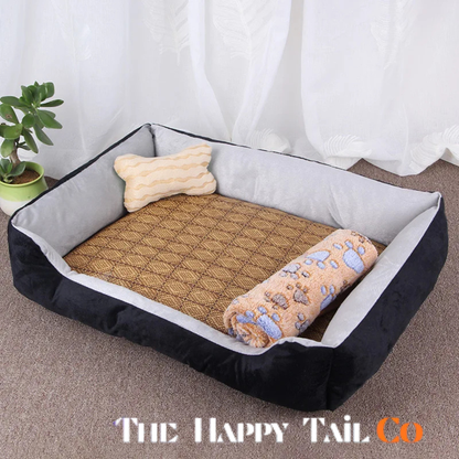 The Happy Tail Co Viral Plush Orthopedic Pet Bed - Warm Donut Cuddle Sofa for Dogs & Cats