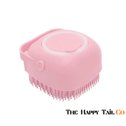 The Happy Tail Co™ 2-in-1 Silicone Pet Bath Brush - Soothing Massage & Shampoo Dispensing Grooming Tool for Dogs & Cats
