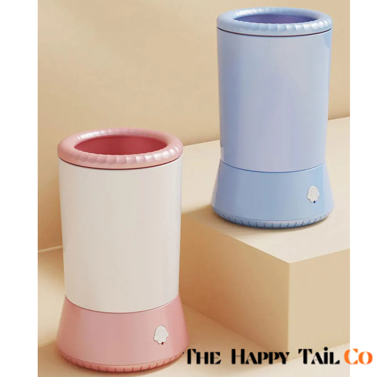 The Happy Tail Co Automatic Pet Paw Washer - USB Rechargeable Electric Dog Paw Cleaner with Soft Silicone Brushes