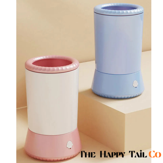 The Happy Tail Co Automatic Pet Paw Washer - USB Rechargeable Electric Dog Paw Cleaner with Soft Silicone Brushes