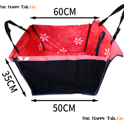 The Happy Tail Co™ Heavy-Duty Waterproof Car Seat Cover - Scratch-Proof Pet Hammock & Back Seat Protector