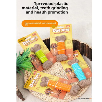 The Happy Tail Co.™ Indestructible Bone-Shaped Dog Chew Toy - Durable TPR Molar Stick