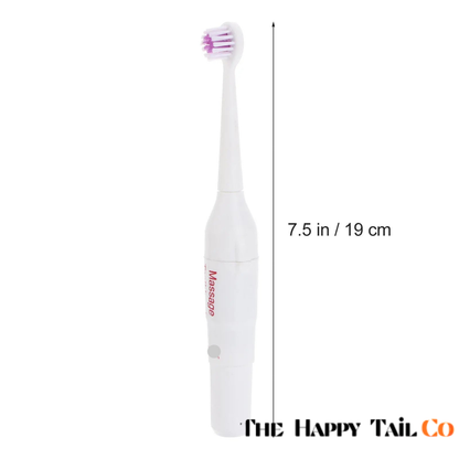 The Happy Tail Co 2Pcs Portable Electric Ultrasonic Toothbrush for Pets - Waterproof & Professional Dental Care Kit
