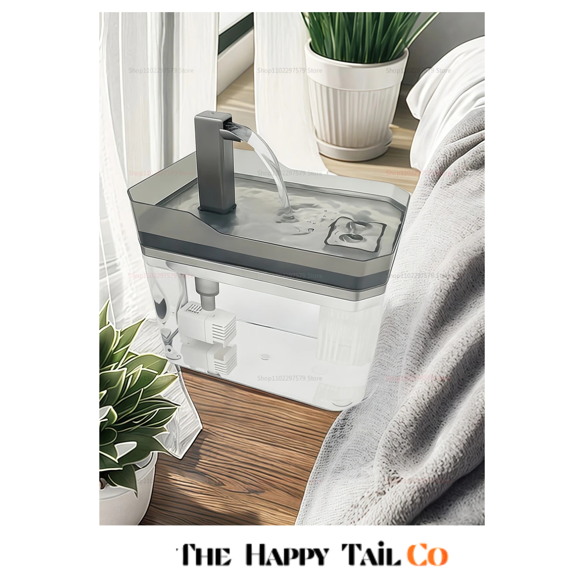 The Happy Tail Co™ Smart Silent Pet Water Fountain - 1.5L Auto Filter Drinking Dispenser for Cats & Dogs
